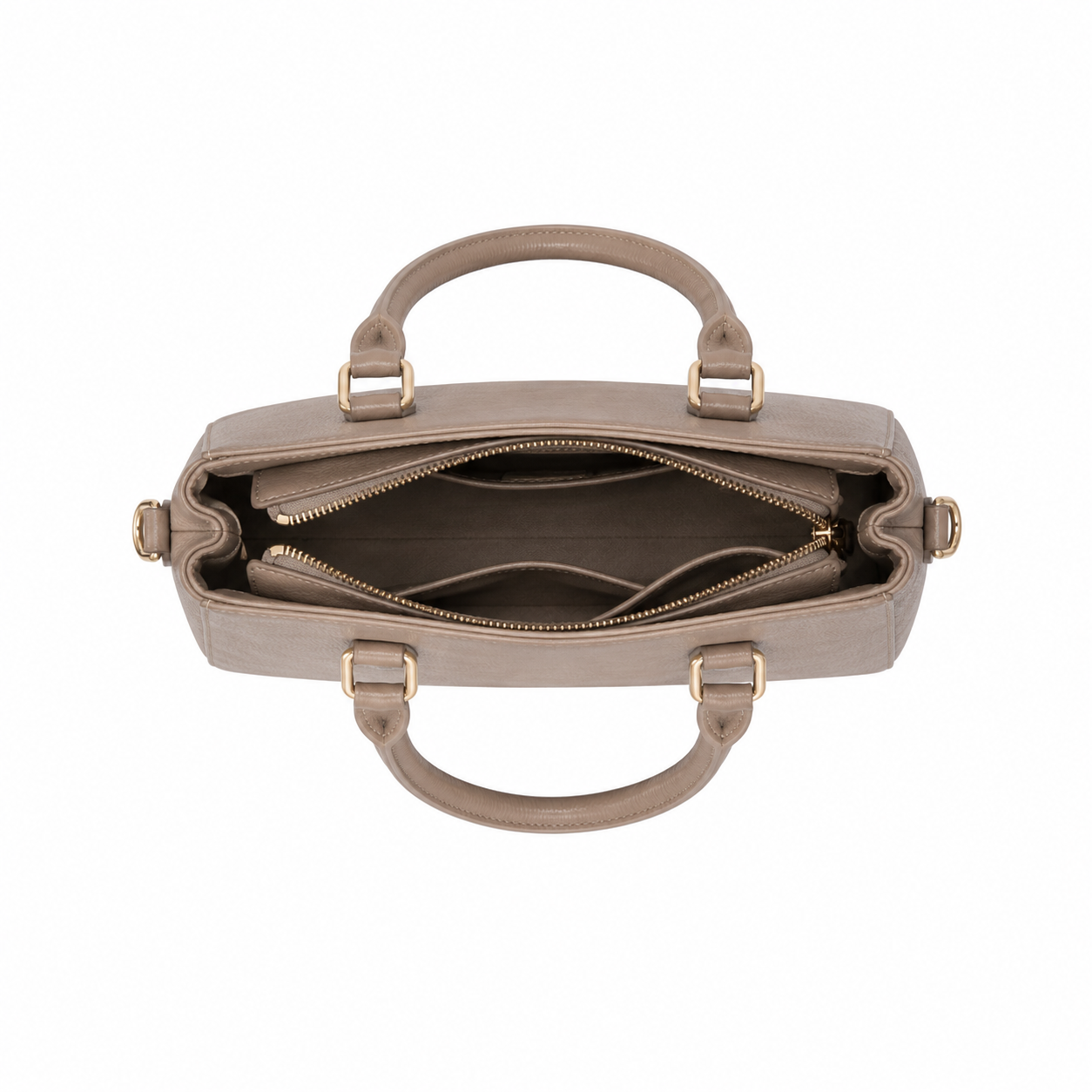 vabura Taupe Faux Leather Tote Handbag for Women
