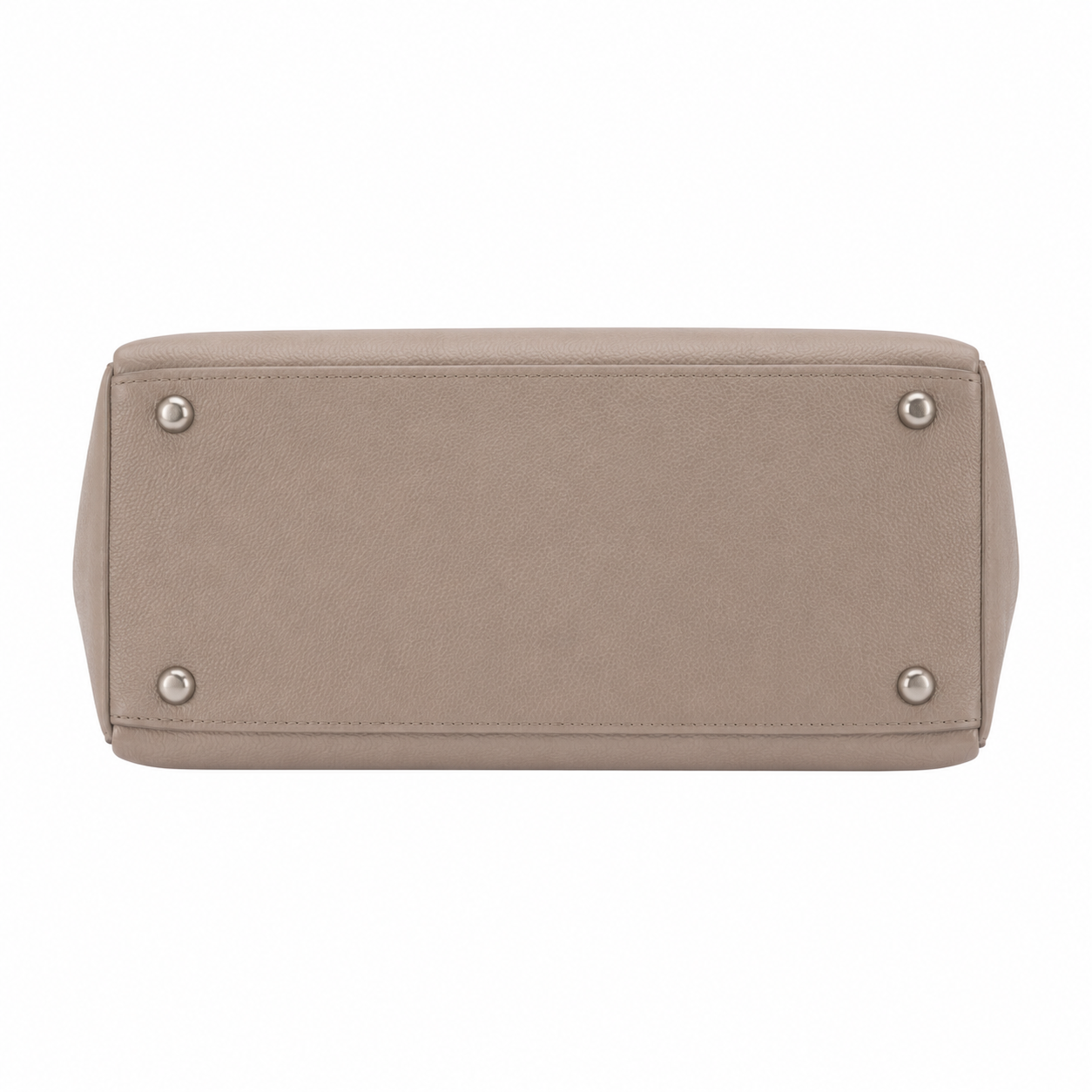 vabura Taupe Faux Leather Structured Tote Handbag for Women