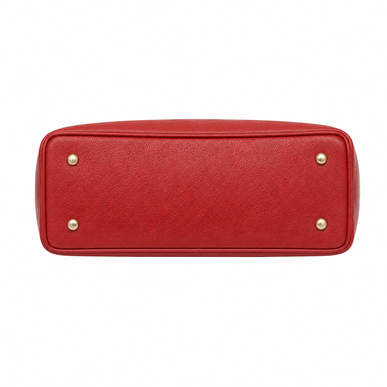 vabura Red Faux Leather Structured Tote Handbag for Women