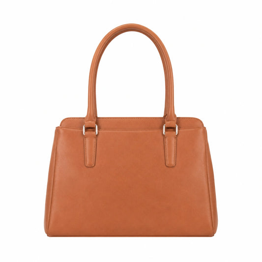 vabura Tan Structured Handbag for Women