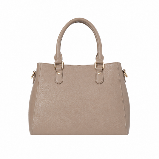 vabura Taupe Faux Leather Tote Handbag for Women